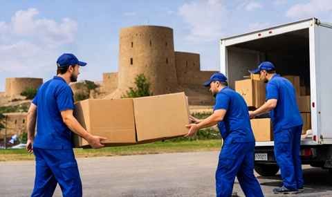 شركة نقل اثاث في بالقطيف عرب موورز ہب تقدم خدمة تحميل الأثاث داخل شاحنة نقل بطريقة احترافية وآمنة