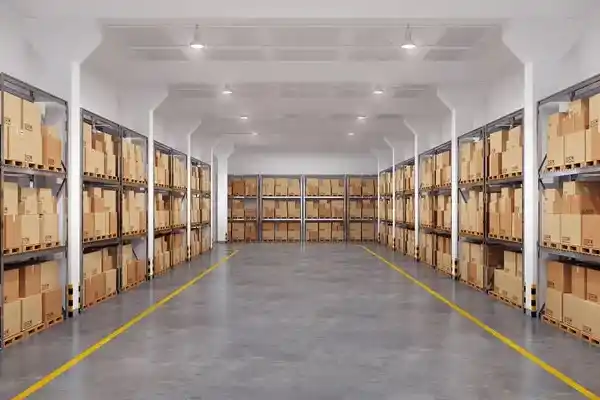 تخزين عفش بالدمام داخل مستودع منظم وآمن مع رفوف تخزين حديثة من عرب موورز ہب