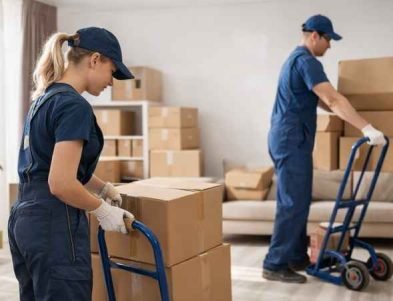 شركة نقل عفش بجدة عرب موورز هب أثناء تغليف ونقل الأثاث داخل منزل باحترافية